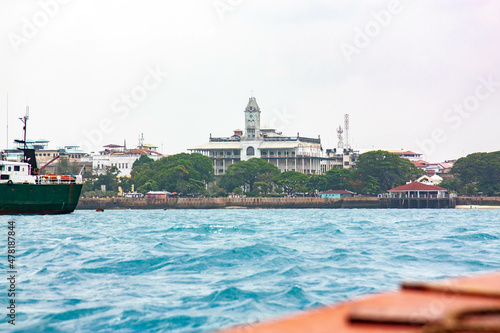 View on Palace Museum from water Stone Town Zanzibar