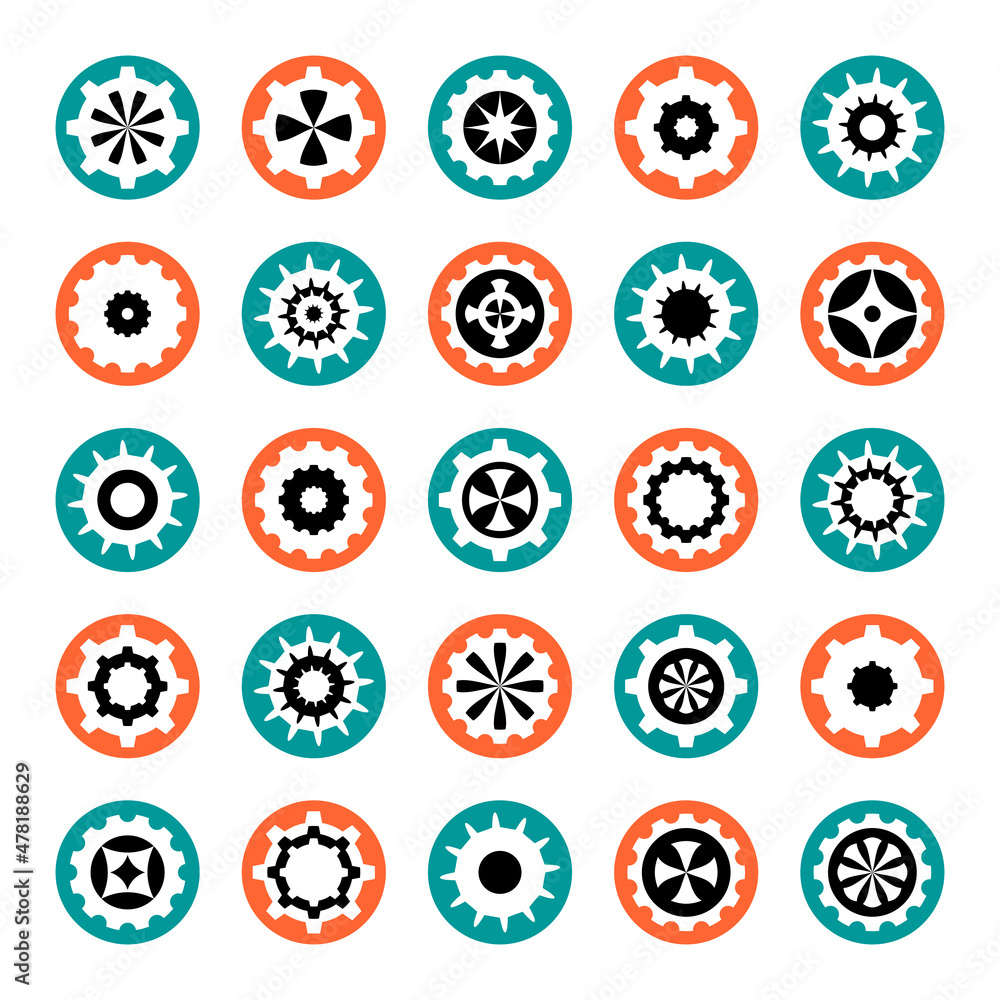 Circle design elements. Abstract icons. Circle design elements. Abstract icons.