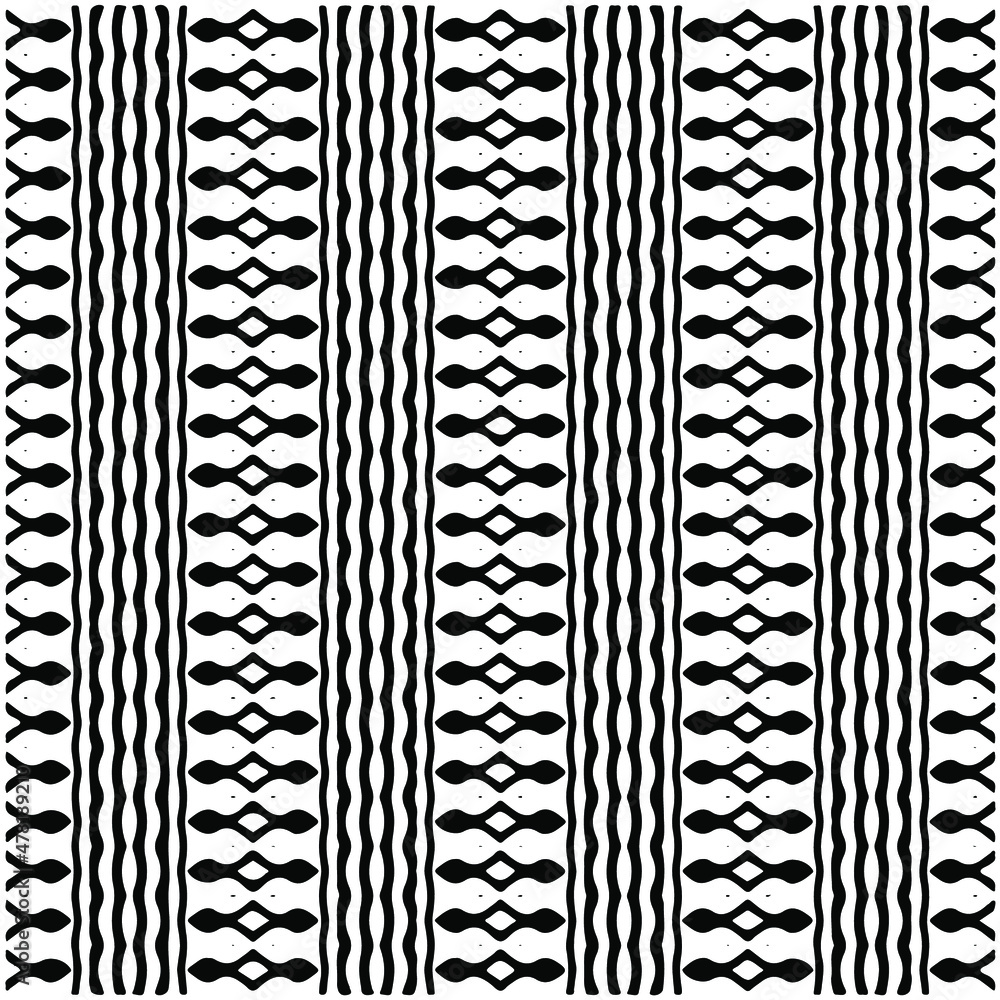 Seamless ethnic pattern color black and white.Can be used in fabric design for clothes, accessories; decorative paper, wrapping, background, wallpaper, Vector illustration. Seamless ethnic pattern color black and white.Can be used in fabric design for clothes, accessories; decorative paper, wrapping, background, wallpaper, Vector illustration.