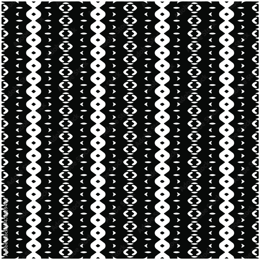 Seamless ethnic pattern color black and white.Can be used in fabric design for clothes, accessories; decorative paper, wrapping, background, wallpaper, Vector illustration. Seamless ethnic pattern color black and white.Can be used in fabric design for clothes, accessories; decorative paper, wrapping, background, wallpaper, Vector illustration.