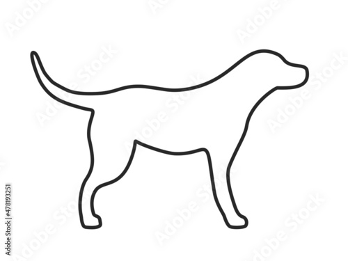 Black Dog Shape - Isolated Dog Silhouette