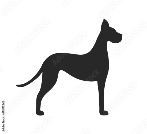 Black Dog Shape - Isolated Dog Silhouette