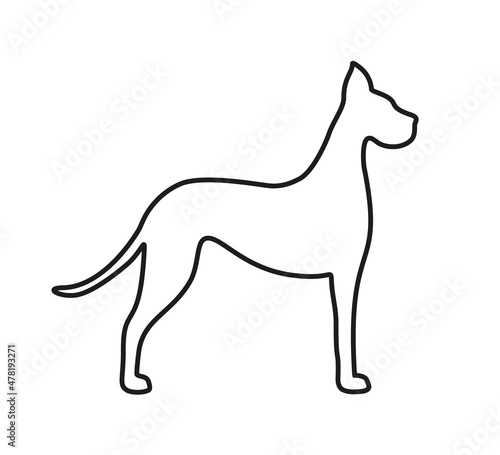 Black Dog Shape - Isolated Dog Silhouette