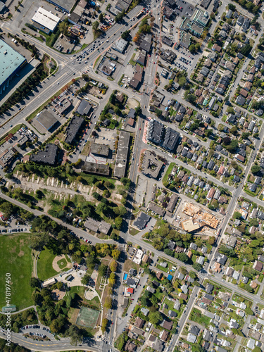 Stock aerial photo of Mackin Park Coquitlam  Canada