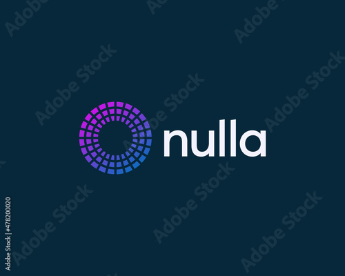 Abstract colorful circle, rings logo design template. Universal gradient color pupil, shutter vector logotype.