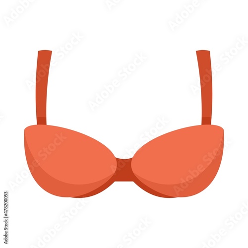 Uplift bra icon flat isolated vector