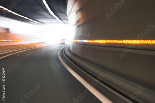 Fotografie All in motion, travel to the end of the tunnel, and at the end this blinding lig