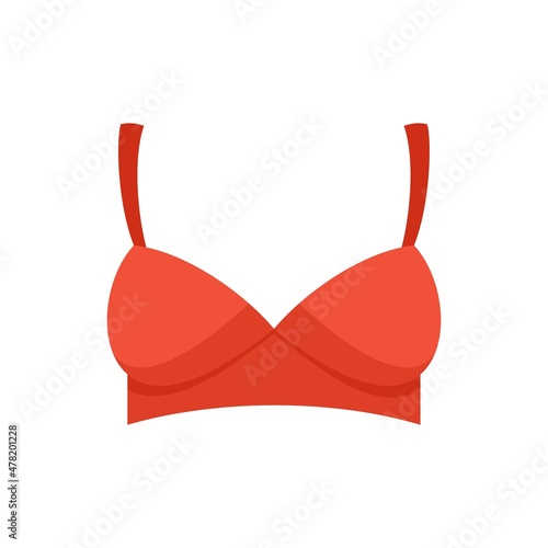 Small bra icon flat isolated vector