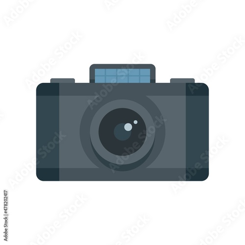 Safari hunting camera icon flat isolated vector