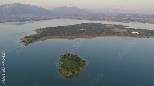 Sunrise over the Chiemsee, Bavaria, Germany photo