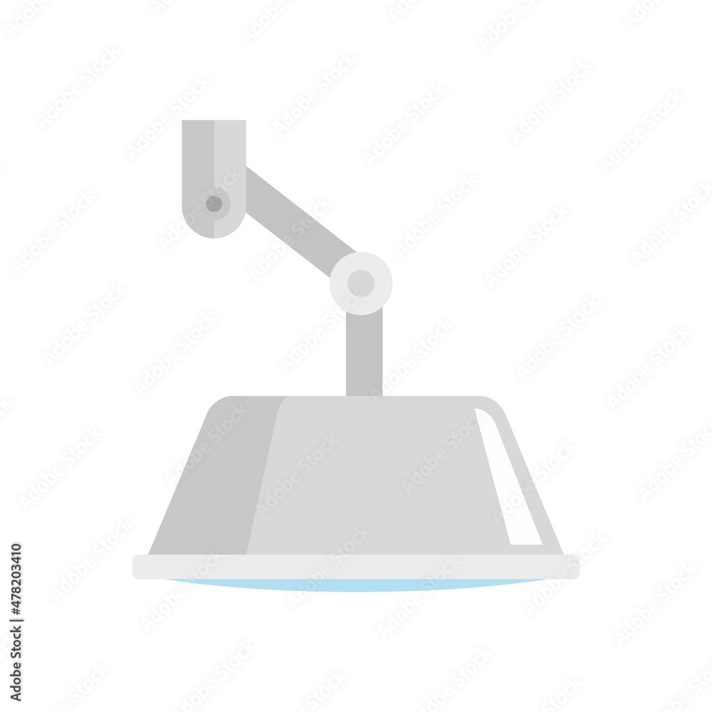 Room surgical light icon flat isolated vector Room surgical light icon flat isolated vector