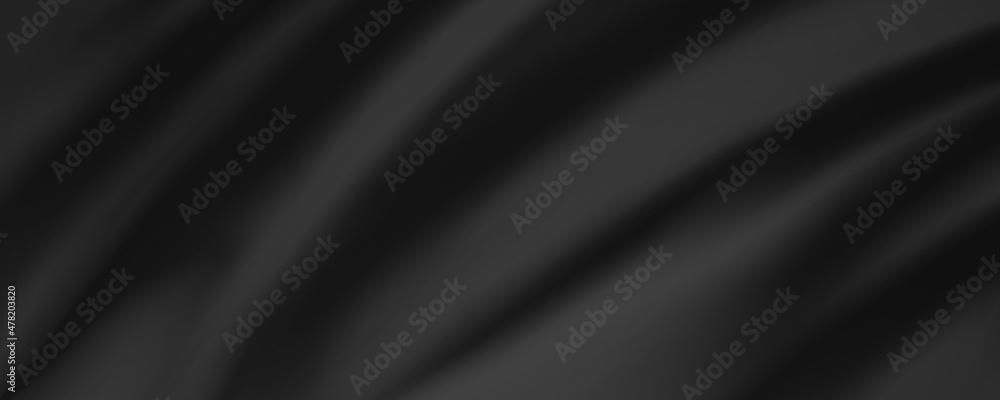 Black background with silk texture, abstract illustration of draped cloth material folds in black color, luxury dark website background design Black background with silk texture, abstract illustration of draped cloth material folds in black color, luxury dark website background design