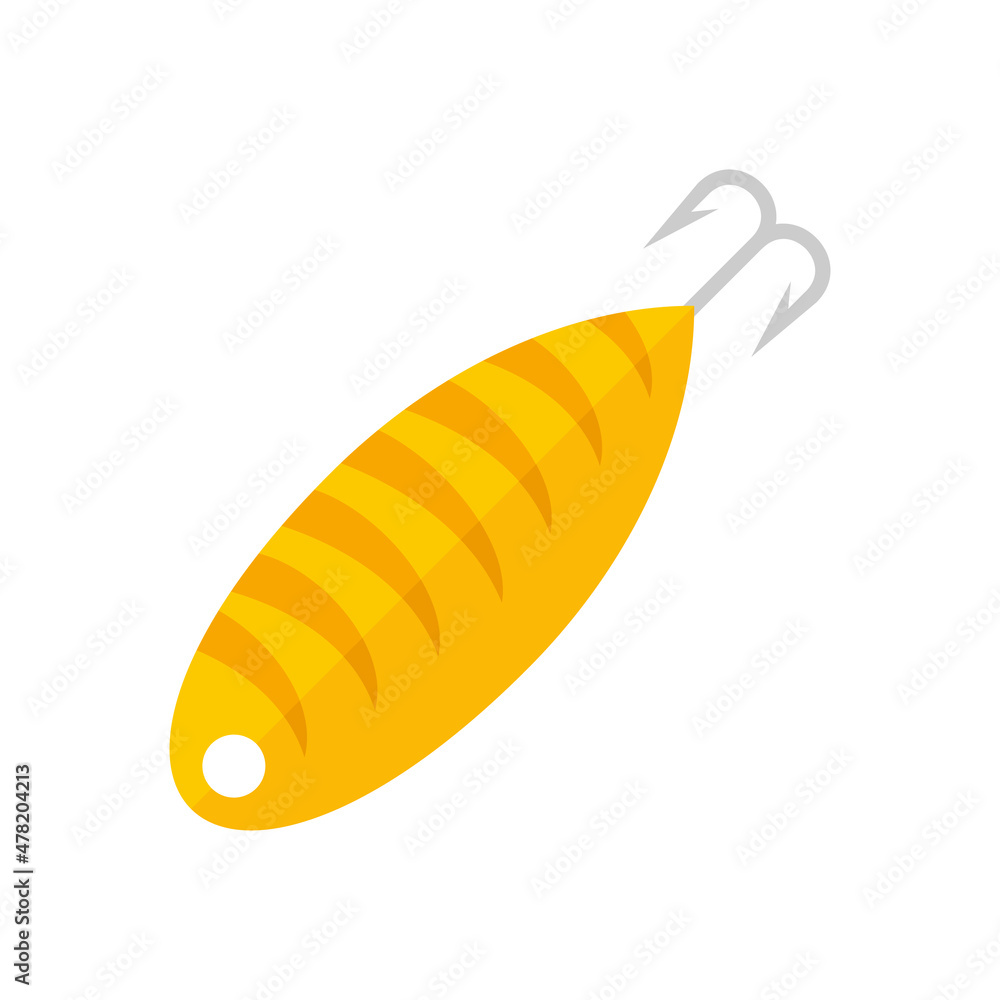 Fish bait extreme icon flat isolated vector Fish bait extreme icon flat isolated vector