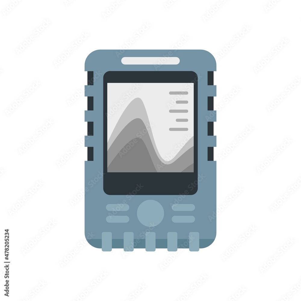 Echo sounder icon flat isolated vector