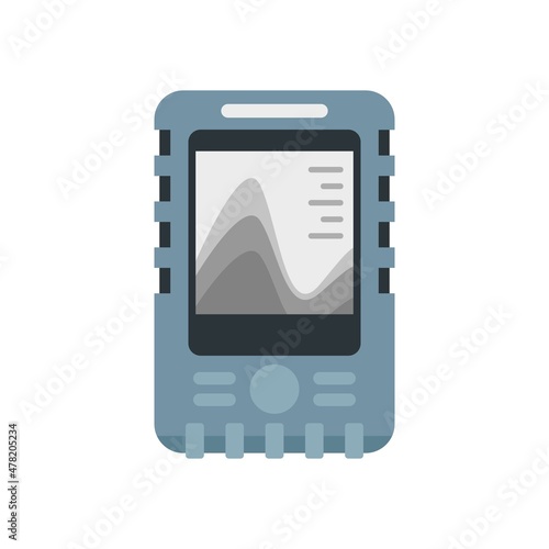 Echo sounder icon flat isolated vector