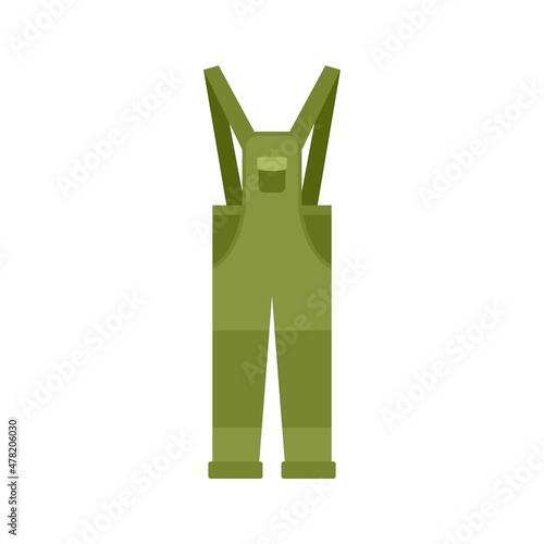 Fisherman clothes icon flat isolated vector