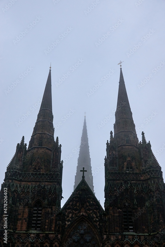 Silhouette of a Cathedral. Atmospheric photo.