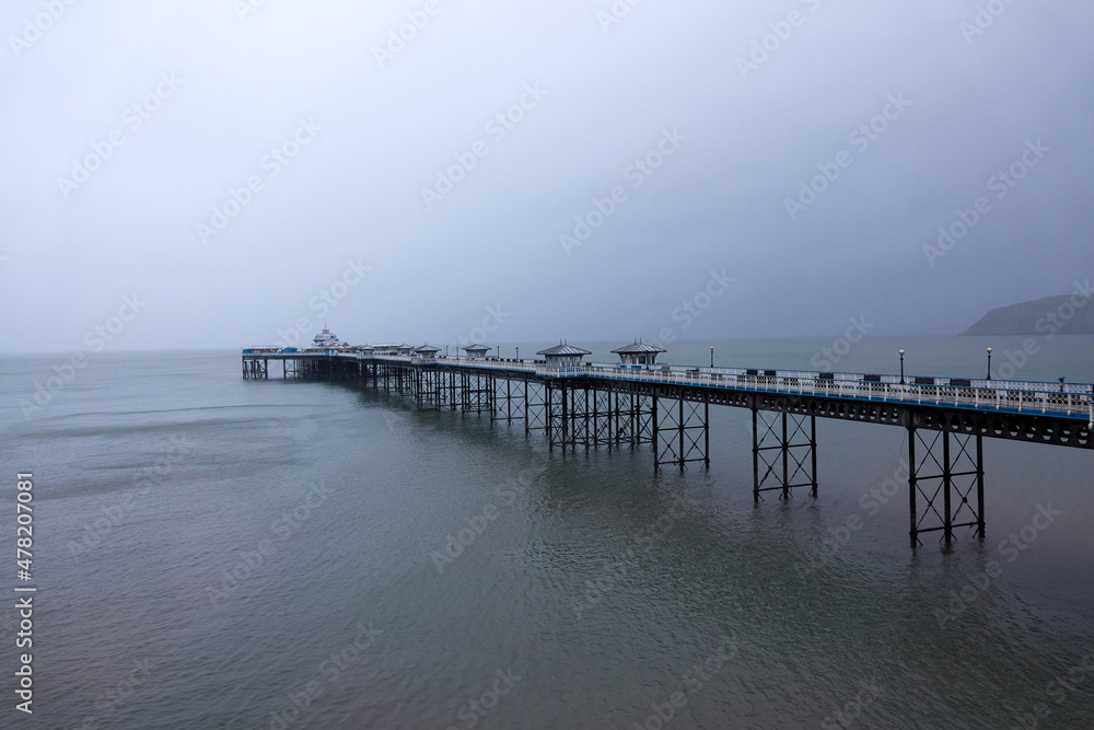 Pier. United Kingdom, Wales in late winter.