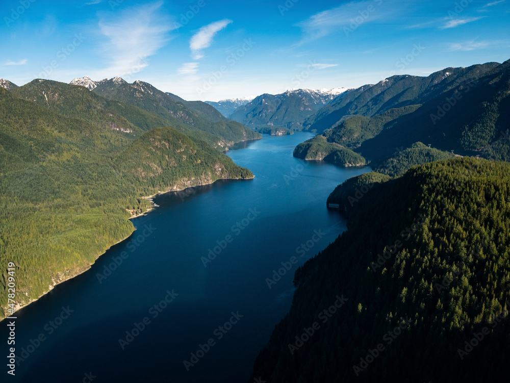 Stock Aerial Photo of Indian Arm North Vancouver, Canada