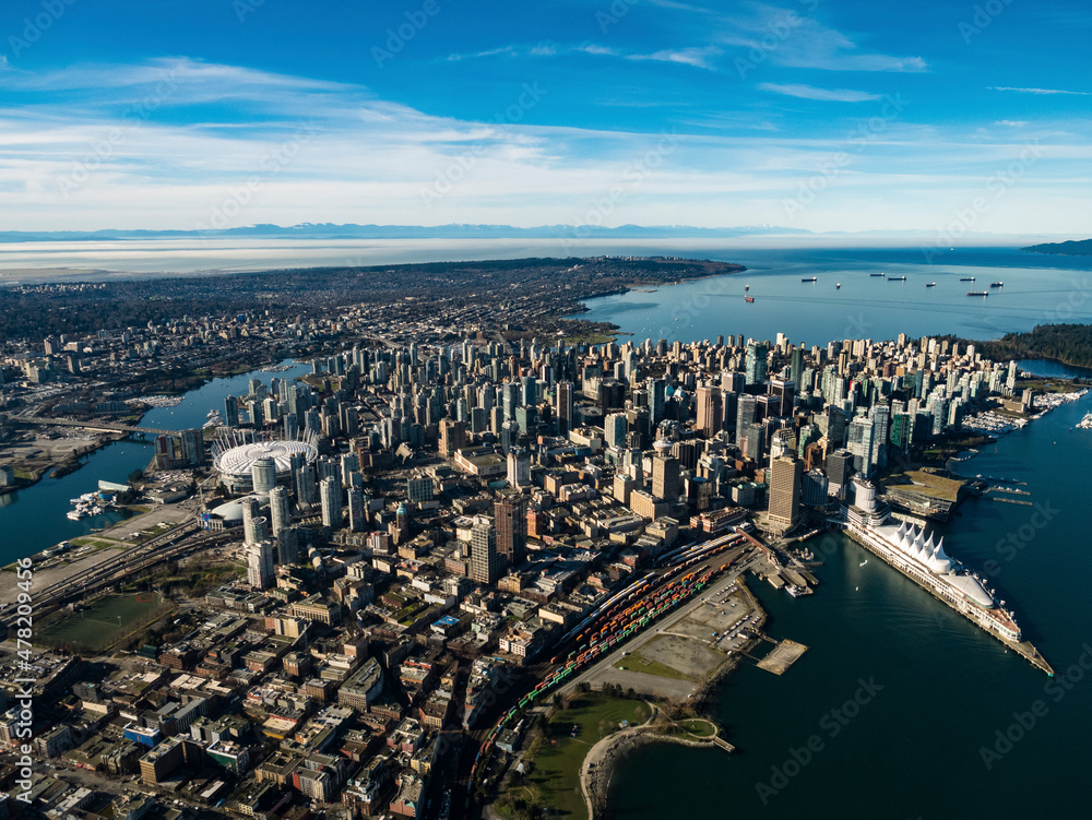 Stock Aerial Photo of Downtown Vancouver  , Canada