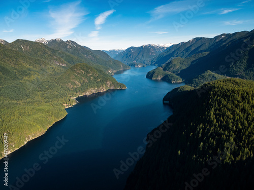 Stock Aerial Photo of Indian Arm North Vancouver  Canada