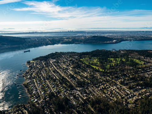 Stock Aerial Photo of Deep Cove North Vancouver, Canada photo