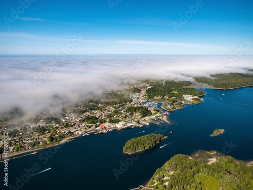 Stock Aerial Photo of Ucluelet Barkley Sound Vancouver Island BC, Canada photo