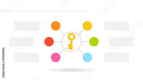 Key area slide template. Clipart image