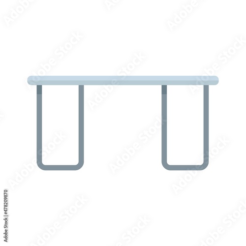 Folding camp table icon flat isolated vector