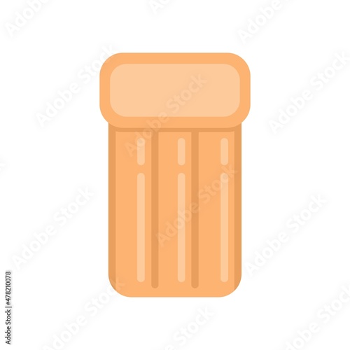 Beach inflatable mattress icon flat isolated vector