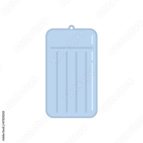 Pool inflatable mattress icon flat isolated vector