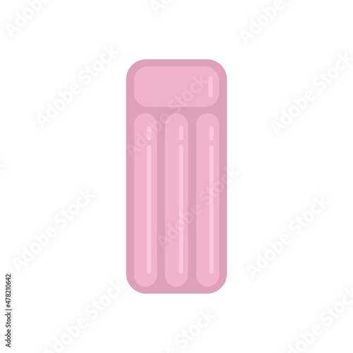 Adventure inflatable mattress icon flat isolated vector