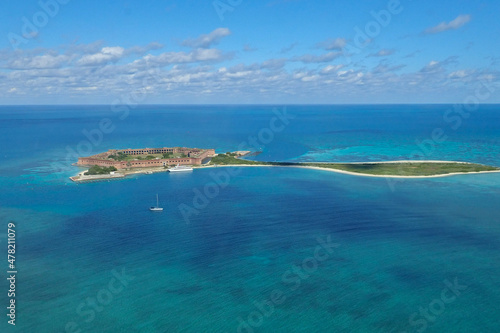 Aerial View of Dry Tortugas, National Park, Florida, USA