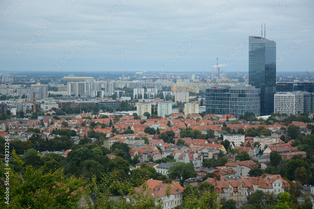 Gdansk, Poland - September 19, 2021: Wieza Widokowa park and view point