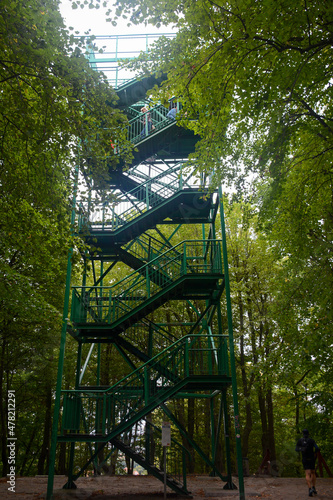 Gdansk, Poland - September 19, 2021: Park and view point named Wzgorze Pacholek, Wieza Widokowa photo