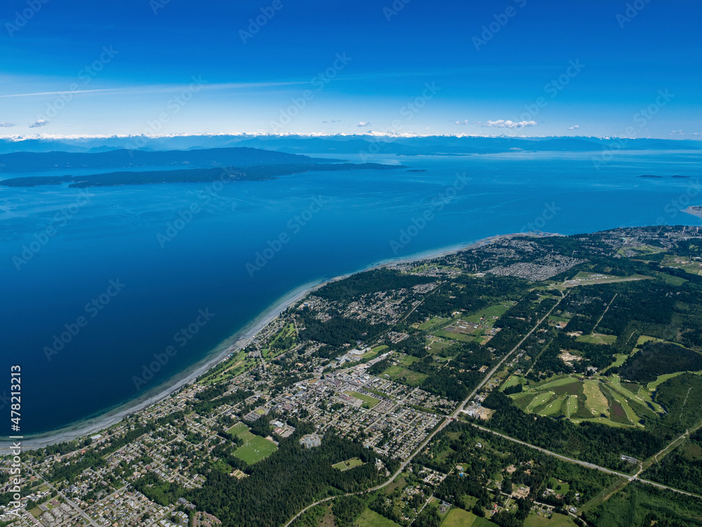 Stock Aerial Photo of Qualicum Beach Vancouver Island BC  , Canada