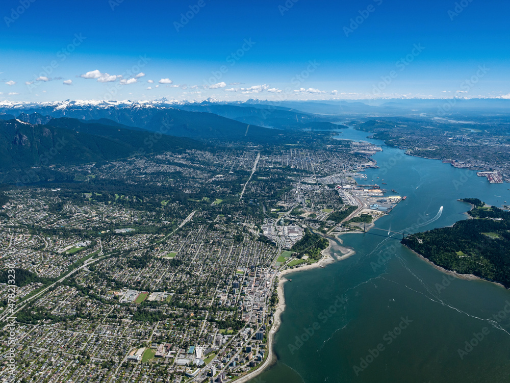 Obraz premium Stock Aerial Photo of West Vancouver English Bay , Canada