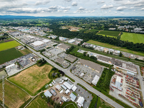 Stock Aerial Photo of Sumas Way Industrial Park Abbotsford BC  , Canada photo
