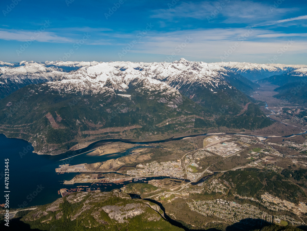 Stock Aerial Photo of Squamish and Tantalus Range  , Canada