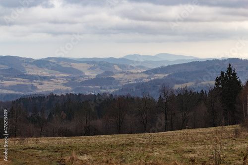 Panorama of the Sudetes from Rudawy Janowickie Mountains - Poland © sanzios