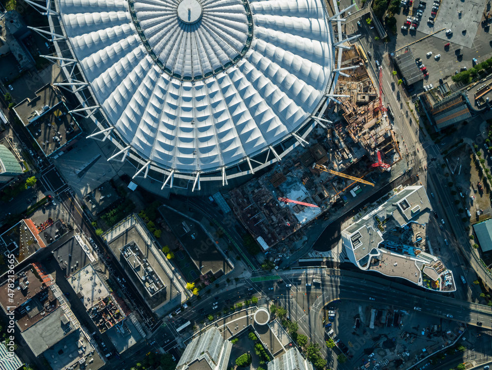 Stock Aerial Photo of BC Place Stadium Yaletown Vancouver BC  , Canada