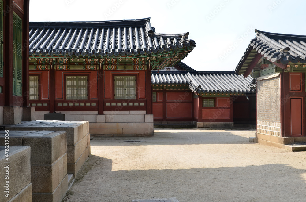 Traditional Korean Houses in korean village , South Korea