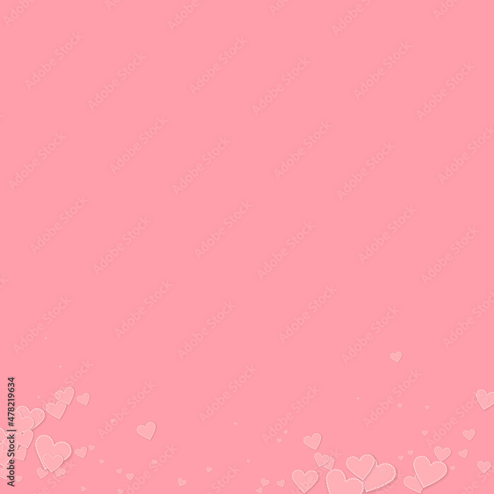Pink heart love confettis. Valentine's day gradien Pink heart love confettis. Valentine's day gradien