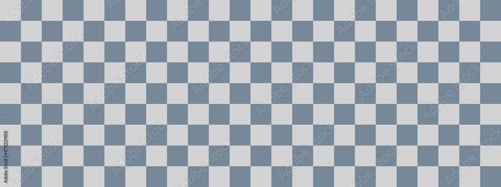 Checkerboard banner. Light Slate Grey and Light grey colors of checkerboard. Small squares, small cells. Chessboard, checkerboard texture. Squares pattern. Background. Checkerboard banner. Light Slate Grey and Light grey colors of checkerboard. Small squares, small cells. Chessboard, checkerboard texture. Squares pattern. Background.