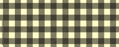 Banner, plaid pattern. Beige on Black color. Tablecloth pattern. Texture. Seamless classic pattern background.