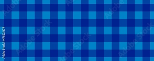 Banner, plaid pattern. Blue on Navy color. Tablecloth pattern. Texture. Seamless classic pattern background.