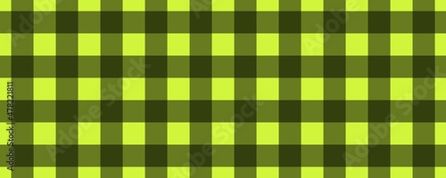 Banner, plaid pattern. Lime on Black color. Tablecloth pattern. Texture. Seamless classic pattern background.