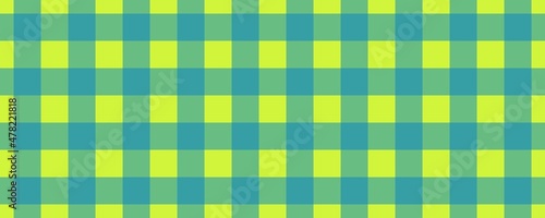 Banner, plaid pattern. Lime on Blue color. Tablecloth pattern. Texture. Seamless classic pattern background.