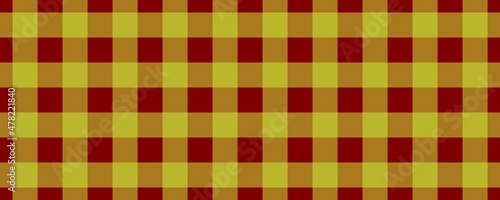 Banner, plaid pattern. Maroon on Lime color. Tablecloth pattern. Texture. Seamless classic pattern background.