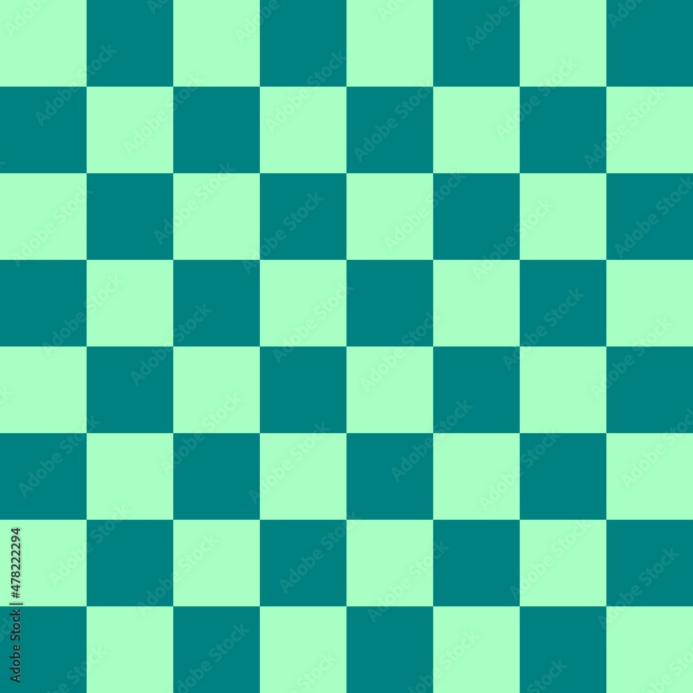 Checkerboard 8 by 8. Teal and Mint colors of checkerboard. Chessboard, checkerboard texture. Squares pattern. Background. Checkerboard 8 by 8. Teal and Mint colors of checkerboard. Chessboard, checkerboard texture. Squares pattern. Background.